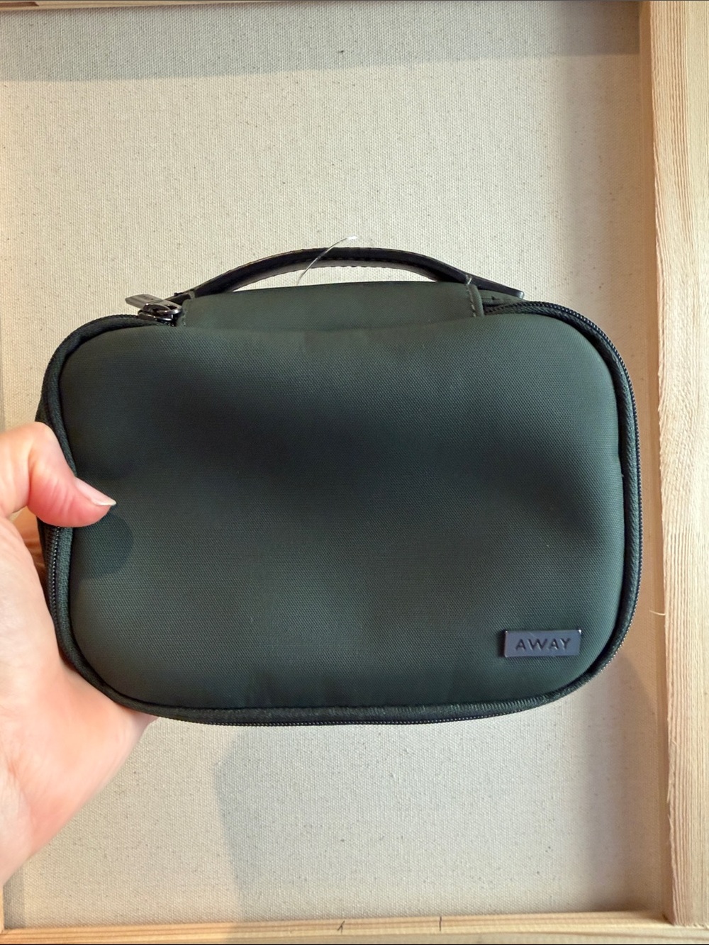 Away Small Toiletry Bag in Dark Green Forest/Ivy